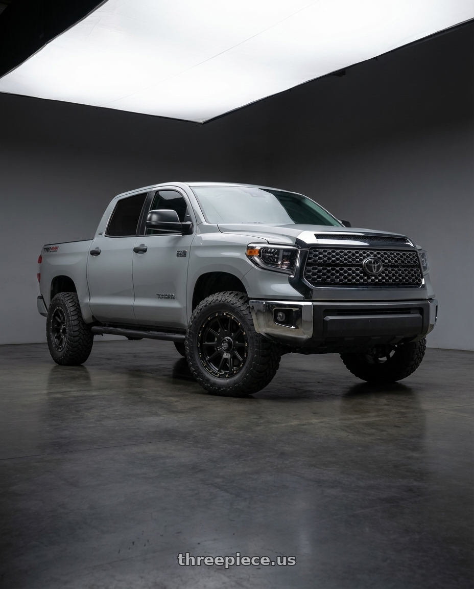 2018 Toyota Tundra with KMC KM100 SYNC 5X150 20X9 +18 SATIN BLACK wheels