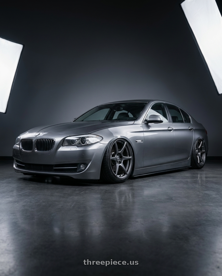 2016 BMW 5 Series F10 with Kansei K11G Tandem 5X120 19x10.5 22 Gunmetal wheels