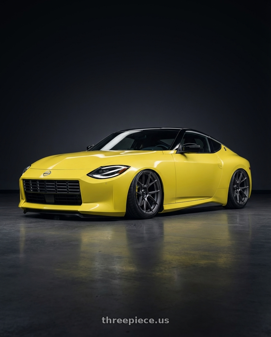 2024 Nissan Z with Konig Ampliform 5x114.3 19x10.5+23 Dark Metallic Graphite wheels