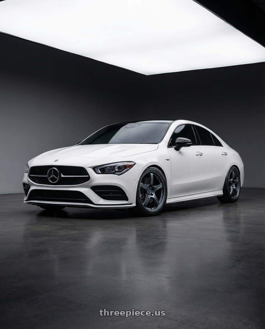 2023 Mercedes-Benz CLA C118 with Gram Lights 57CR 5x112 19x10.5+22 Gunblue II wheels