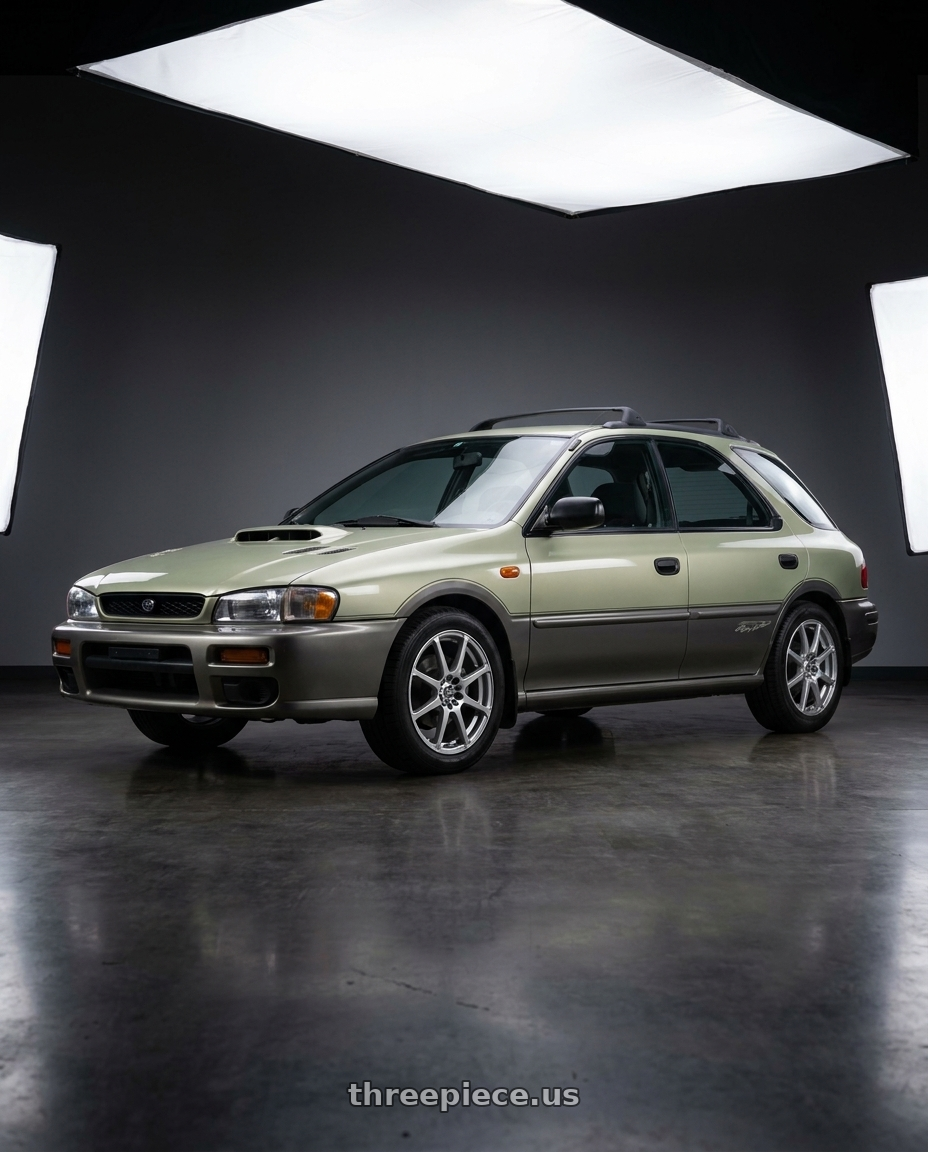 1997 subaru impreza outback sport with Enkei EDR9 5x100/114.3 16x7+45 Silver wheels