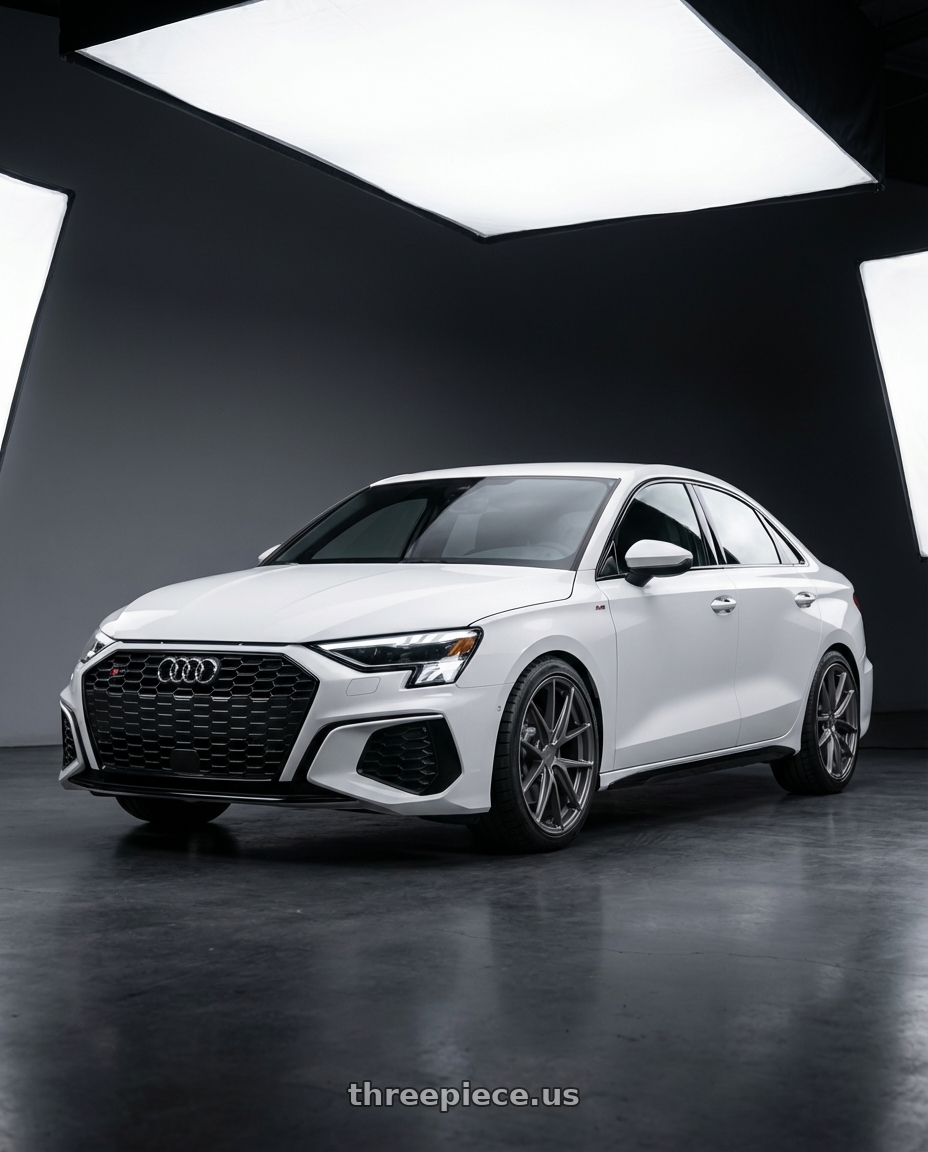 2024 Audi S3 8Y with Niche 1PC M116 MISANO 5X112 19X9.5 +38 MATTE GUN METAL wheels