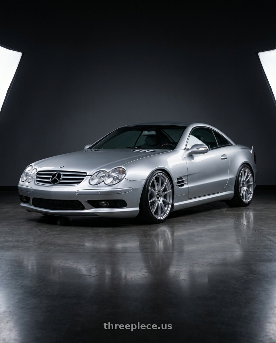 2006 Mercedes SL500 with BBS FS 5x112 19x10 +38 PFS Diamond Silver wheels