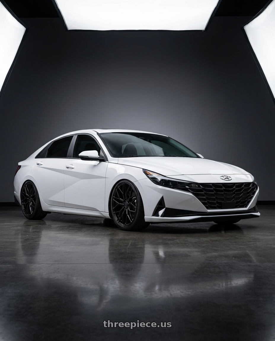 2024 Hyundai Elantra N with Avant Garde Wheels M520R 5X114.3 19x8.5 +35 Gloss Black wheels