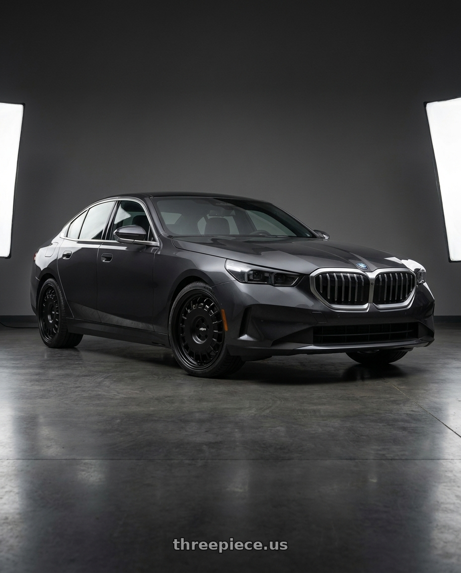 2024 bmw i5 e40 with Rotiform RC205 PMF 5X120 20x10 +40 MATTE BLACK wheels