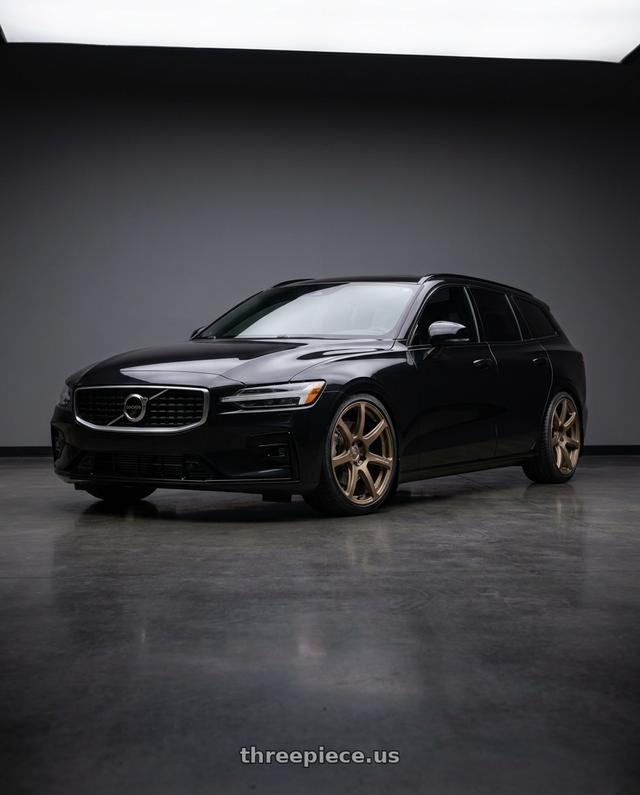 2020 Volvo v60 t5 r with Work Emotion T7r 5x108 18x8.5 +38 Matte Bronze wheels
