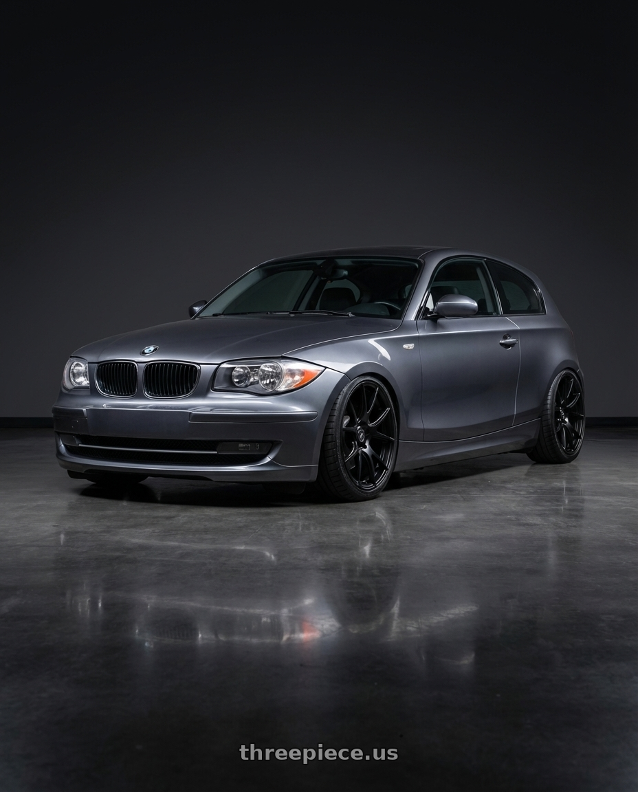 2012 BMW 1 Series E82 with Forgestar CF5V 5x120 19x9 +38 Satin Black wheels