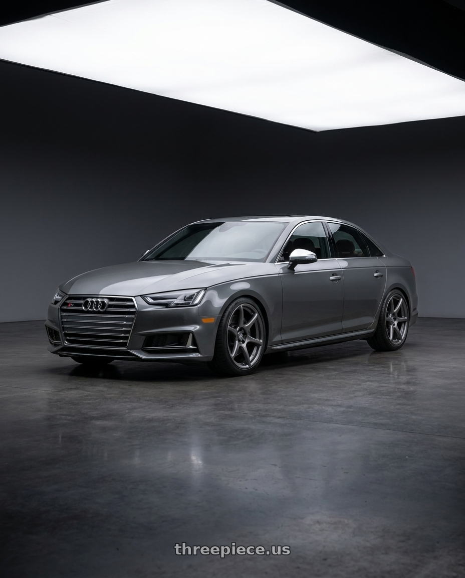 2023 Audi S4 B9 with Kansei K11G Tandem 5X112 19x9.5 22 Gunmetal wheels