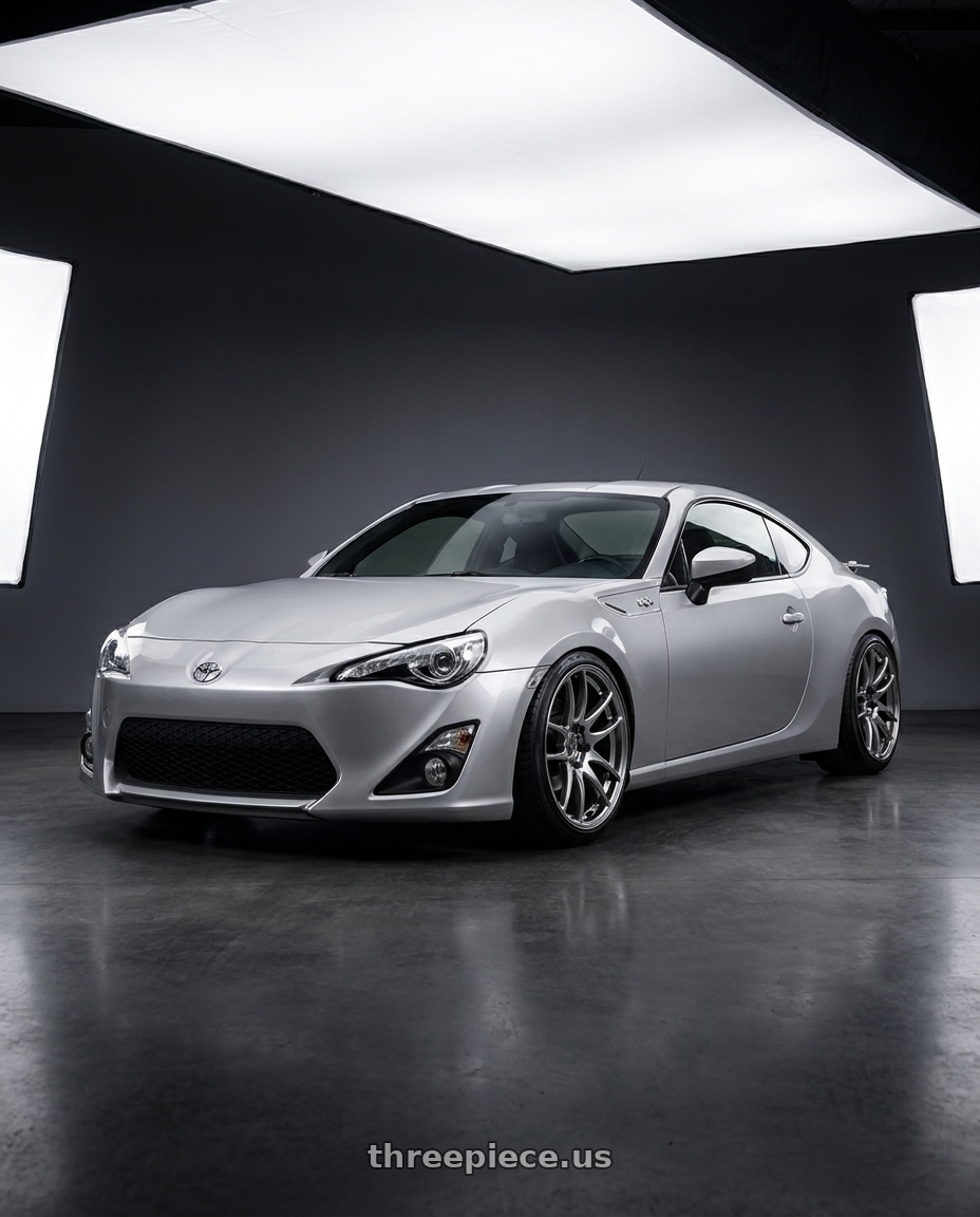 2012 Toyota GT86 Sterling Silver with Work Emotion Cr Kiwami 5x100 18x7.5 +38 Gt Silver wheels