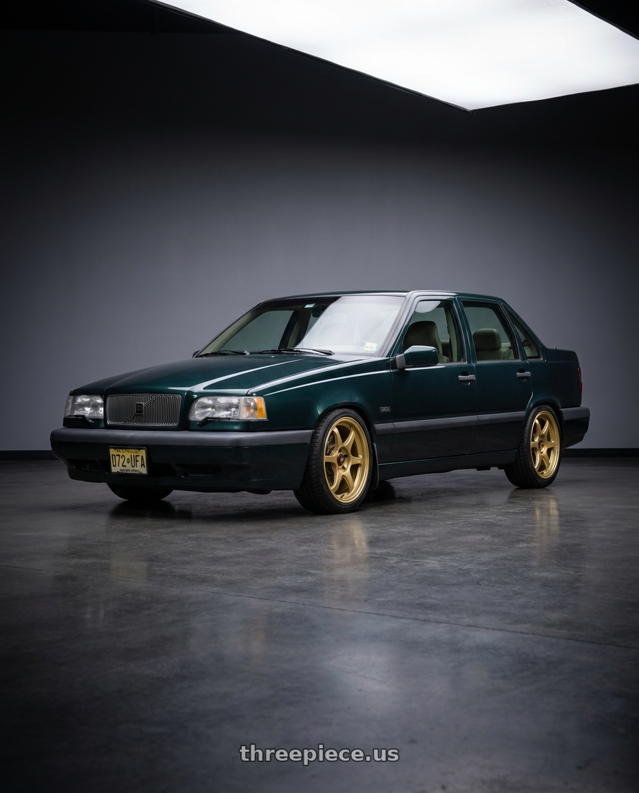 1995 Volvo 850 with Enkei PF06 5x114.3 17x9+22 Gold wheels