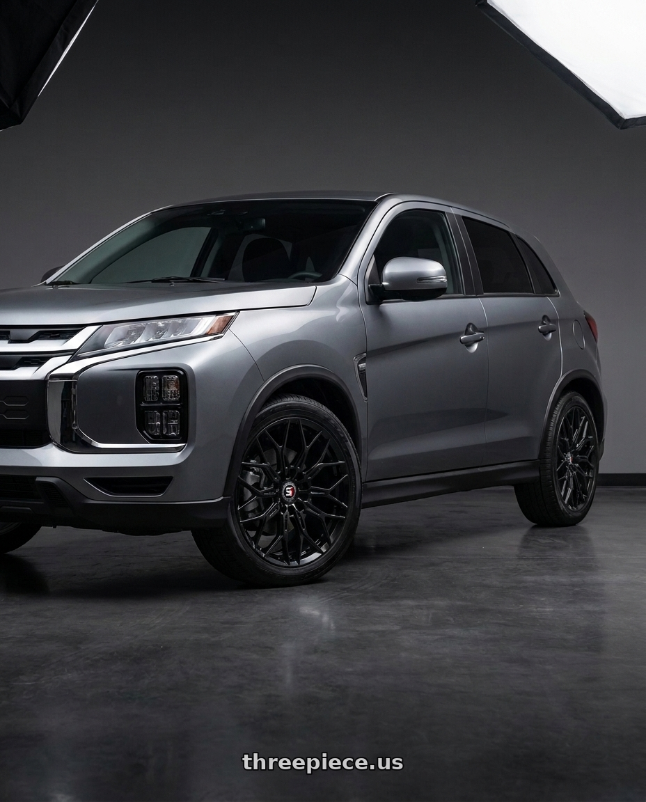 2025 mitsubishi outlander sport le with Spec-1 SP-57 5x114.3/5x120 18x8 +38 Gloss Black wheels