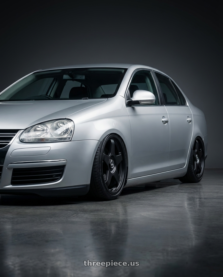 2009 Volkswagen Jetta GLI MK5 with fifteen52 CHICANE 5x112 / 5x120 18x8.5 +35 ASPHALT BLACK (SATIN BLACK) wheels