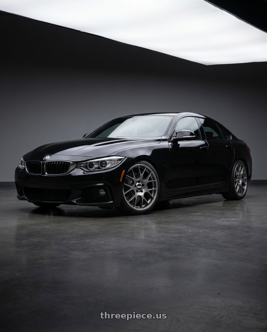 2019 bmw 430i Gran Coupe with BBS CH-R 5x120 18x9 +44 Satin Titanium Polished Rim Protector wheels