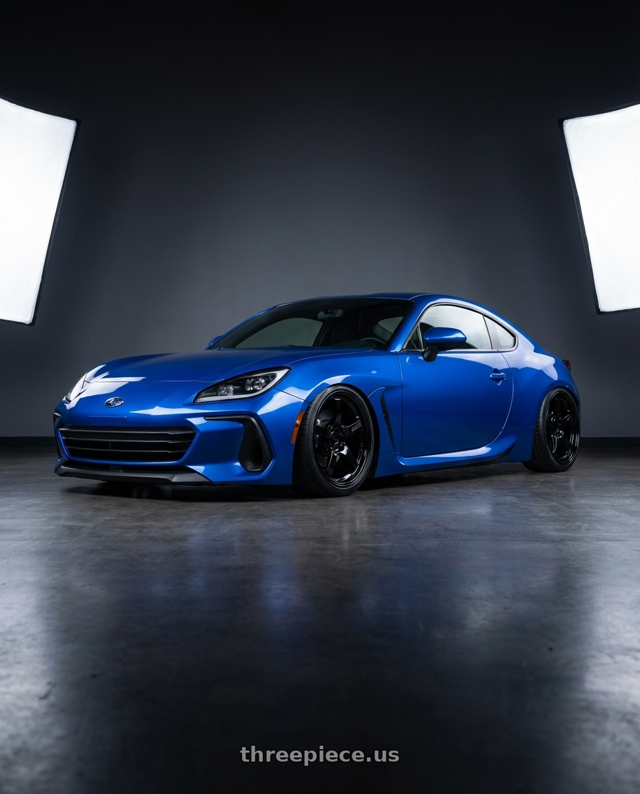 2024 Subaru BRZ with Gram Lights 57CR 5x114.3 18x9.5+38 Glossy Black wheels