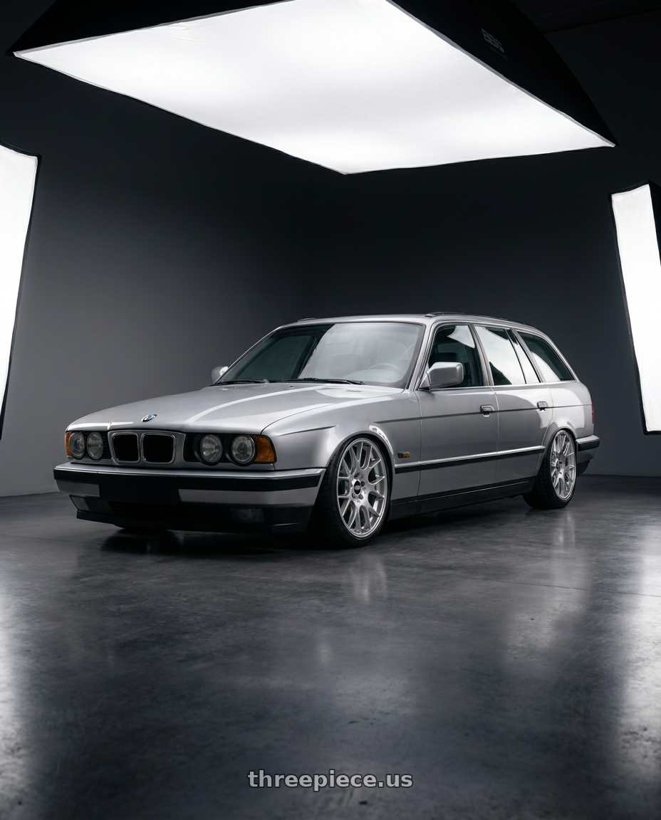 1994 Bmw 520i touring with BBS CH-R 5x130 19x8.5 +51 Brilliant Silver Polished Rim Protector wheels