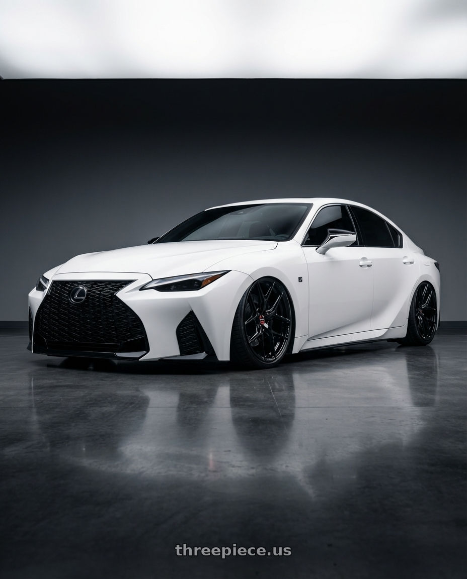 2024 Lexus IS 350 with Vossen HF-5 19x8.5 / 5x114.3 / ET32 / Flat Face / 73.1 - Gloss Black Wheel - HF5-9N60 wheels