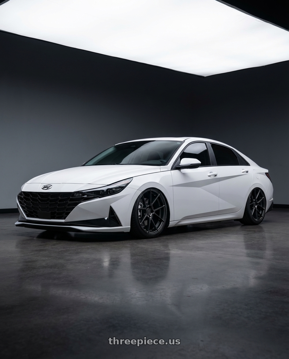 2024 Hyundai Elantra N with Avant Garde Wheels M510 5X114.3 19x9.5 +40 Matte Black wheels