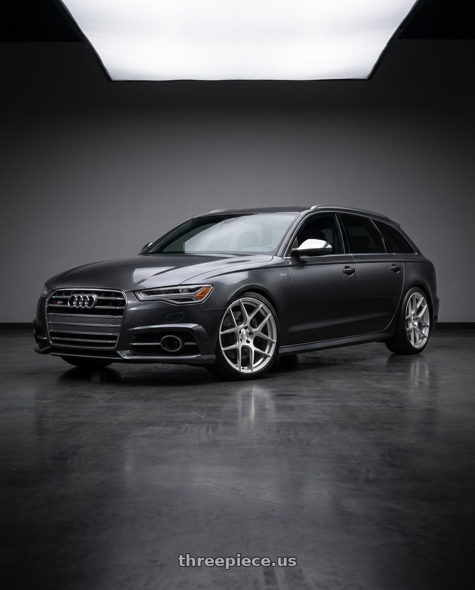 2016 Audi S6 C7 with Aodhan AFF2 5x112 20x9+30 Gloss Silver Machined Face wheels
