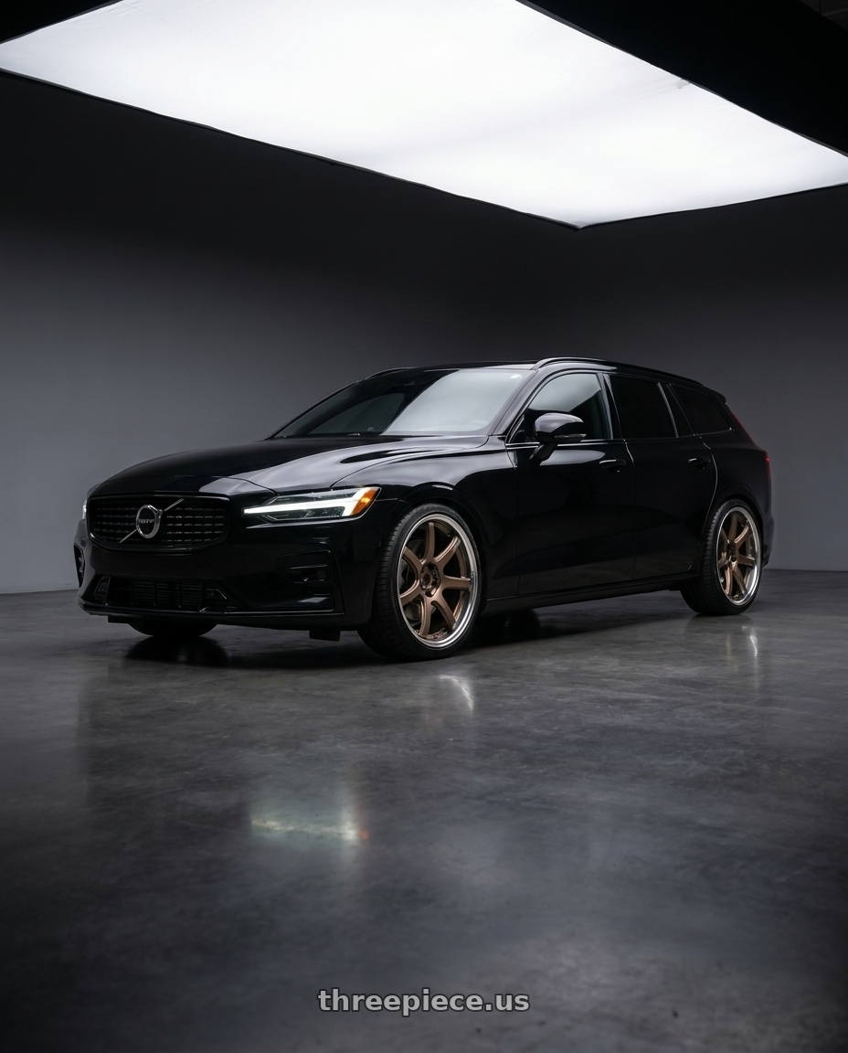 2020 Volvo v60 t5 r with Work T7r 2P 5x108 20x8.5 +38 Matte Bronze wheels