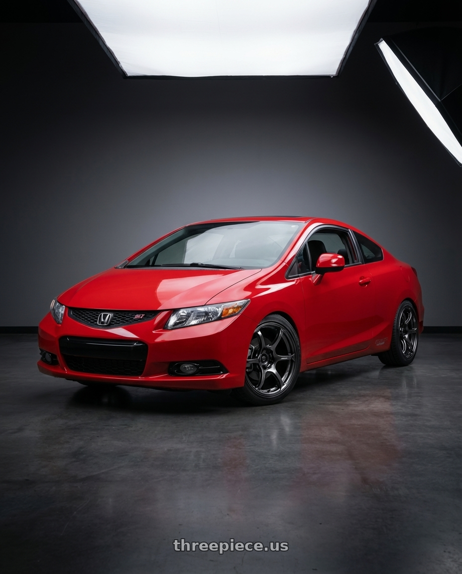 2011 Honda Civic Si with Advan RGIII 5x114.3 17x9.0+45 Gloss Black wheels