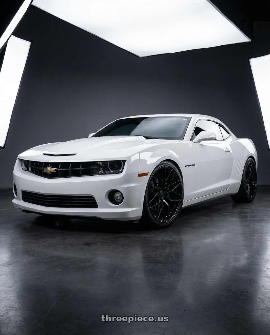 2014 Chevrolet Camaro 5th Gen with Avant Garde Wheels M520R 5X120 20x11 +45 Gloss Black wheels