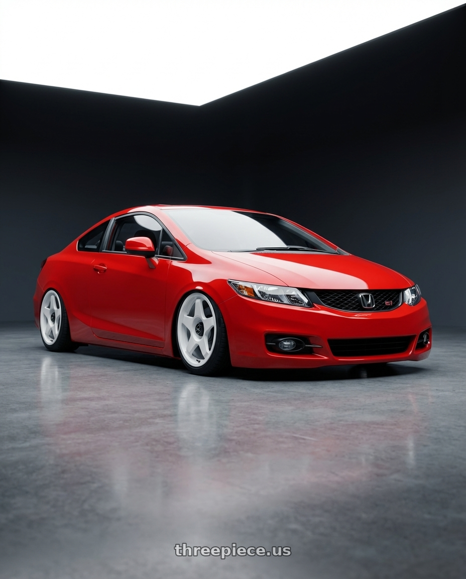 2011 Honda Civic Si with fifteen52 CHICANE 5x114.3 / 5x100 18x8.5 +35 RALLY WHITE (GLOSS WHITE) wheels