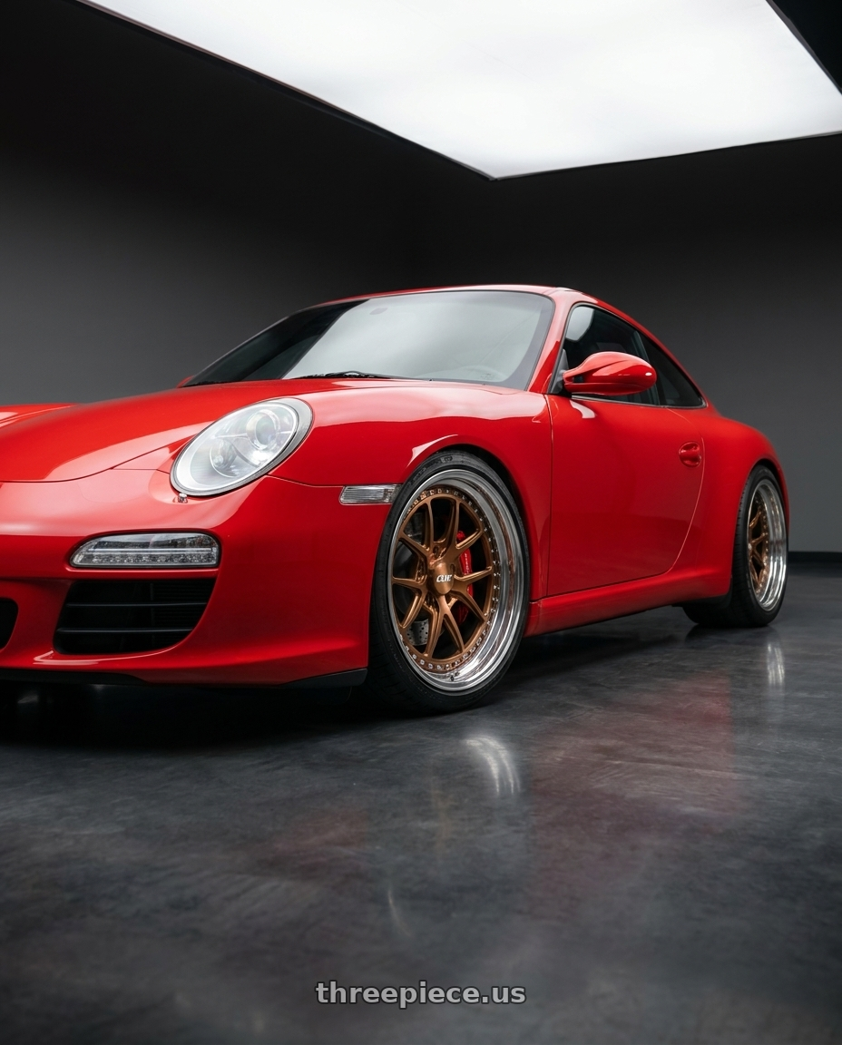 2009 porsche 911 with CCW CZ05 5x130 19x11.5 +60 Polished wheels