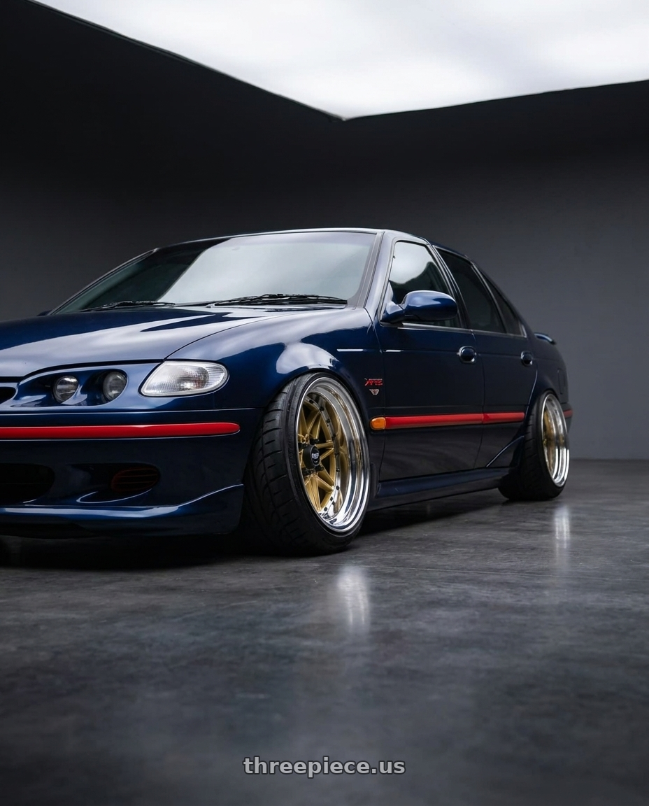 1997 Ford falcon with WORK Equip 03 4x100 15x12 -28 GOLD wheels