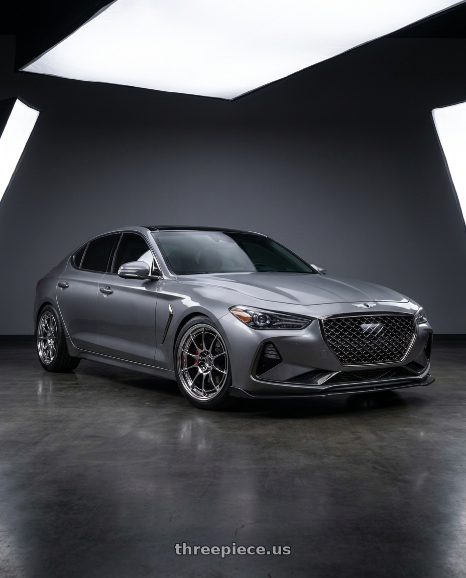 2019 Genesis G70 with Enkei NT03+M 5x114.3 18x9.5+27 SBC wheels