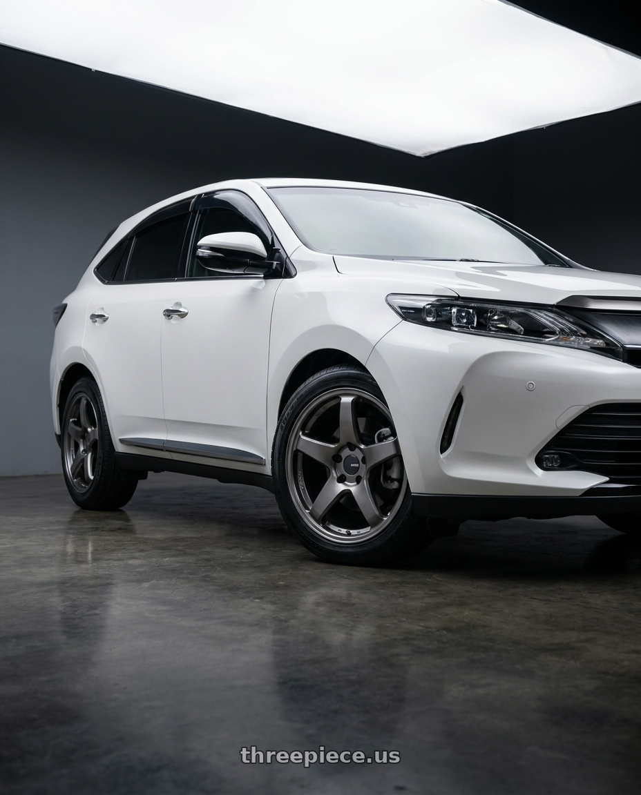 2020 Toyota Harrier with Enkei PF05 5x114.3 17x8+35 Dark Silver wheels