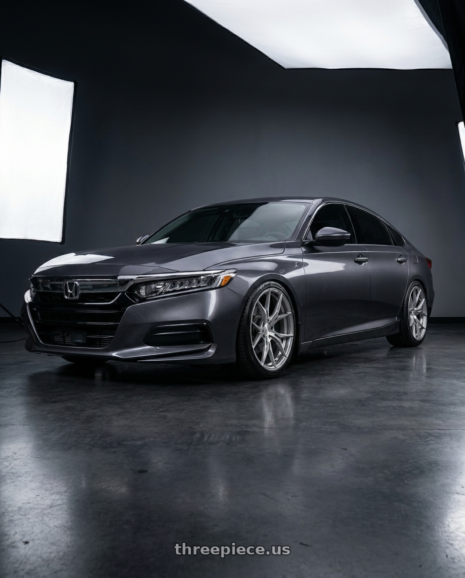 2019 honda accord lx with Rohana RFX5 5x114.3 19x9.5+38 Brushed Titanium wheels