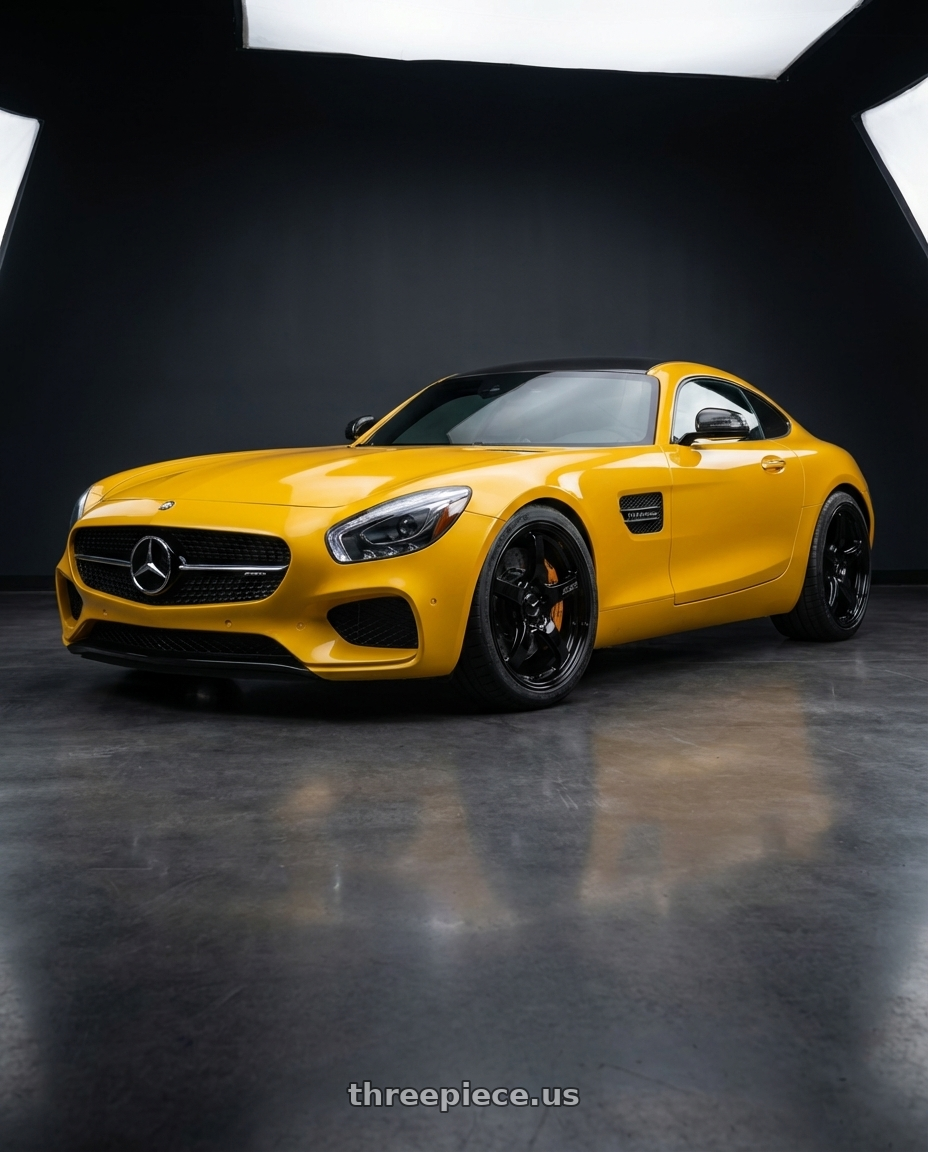 2019 Mercedes-Benz AMG GT with Gram Lights 57CR 5x112 19x10.5+35 Glossy Black wheels