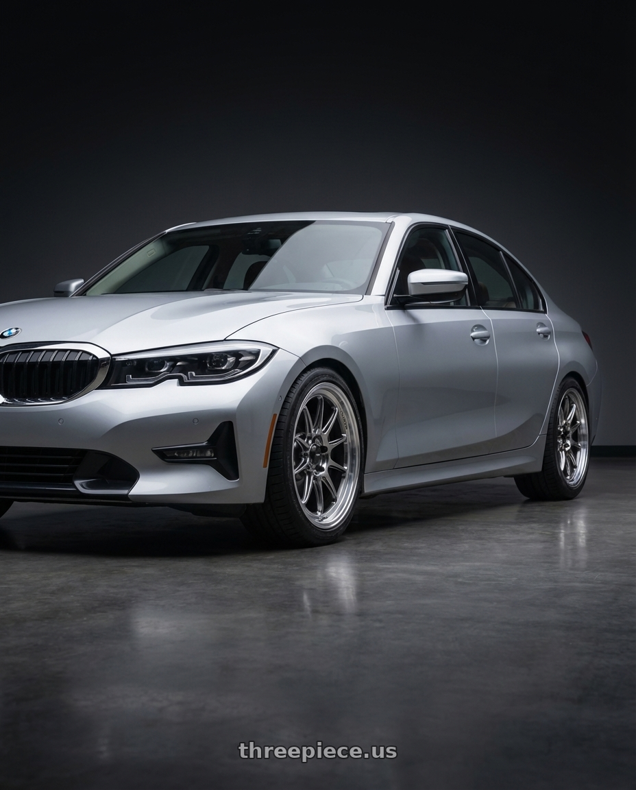 2023 BMW 3 Series G20 with Konig Countergram 5x112 19x8.5+43 Hyper Chrome / Machined Lip wheels