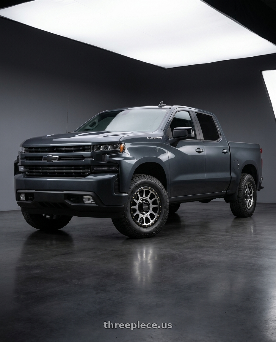 2021 Chevrolet Silverado 1500 LT with Method Race Wheels 305MB NV 6x139.7 17x8.5 +0 MACHINED - MATTE BLACK LIP wheels