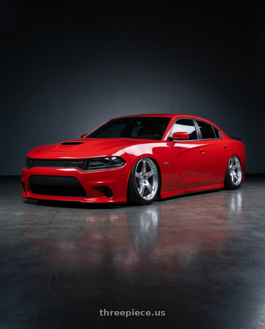 2019 dodge charger 392 scatpack with Gram Lights 57CR 5x112 19x10.5 +35 GRACE SILVER wheels