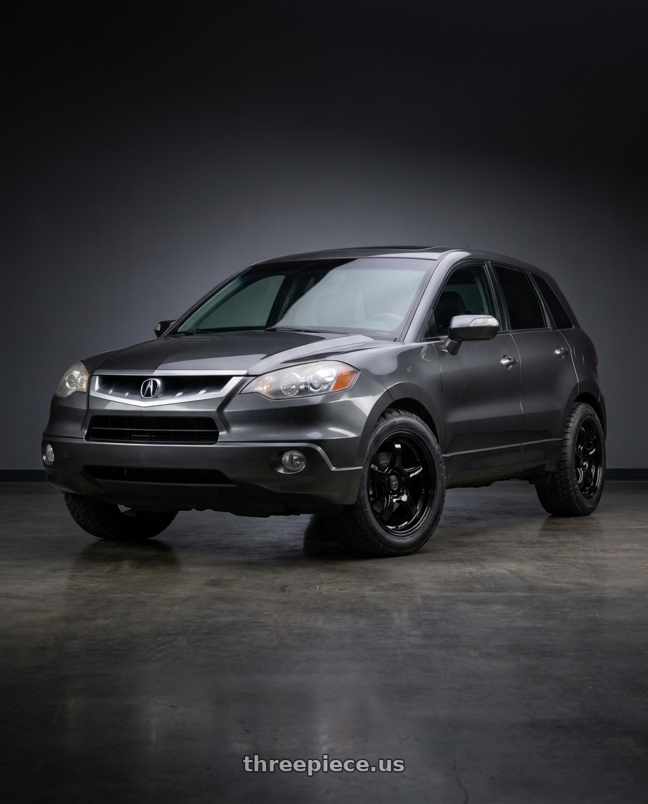 2008 Acura RDX with WedsSport RN-05M 5x114.3 18x9.0+20 Gloss Black wheels
