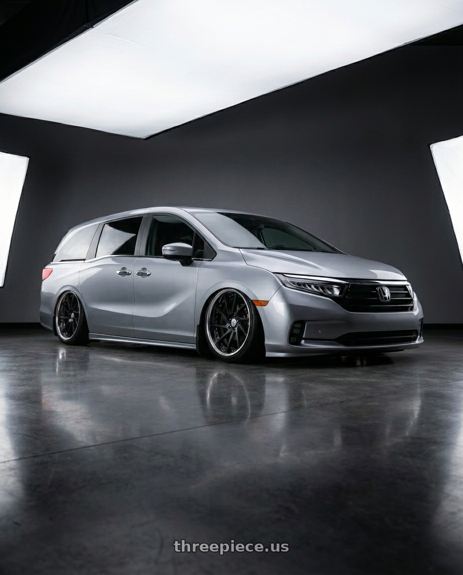 2024 honda odyssey with SSR Professor MS1 5x120 20x8.5+43 SL Disk Black wheels