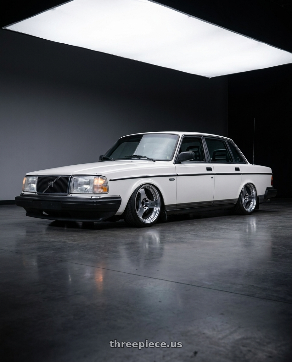 1993 Volvo 240 with Advan Racing ONI2 PROGRESSIVE 5x114.3 20x9.0 +39 MACHINING & DIAMOND CUT wheels