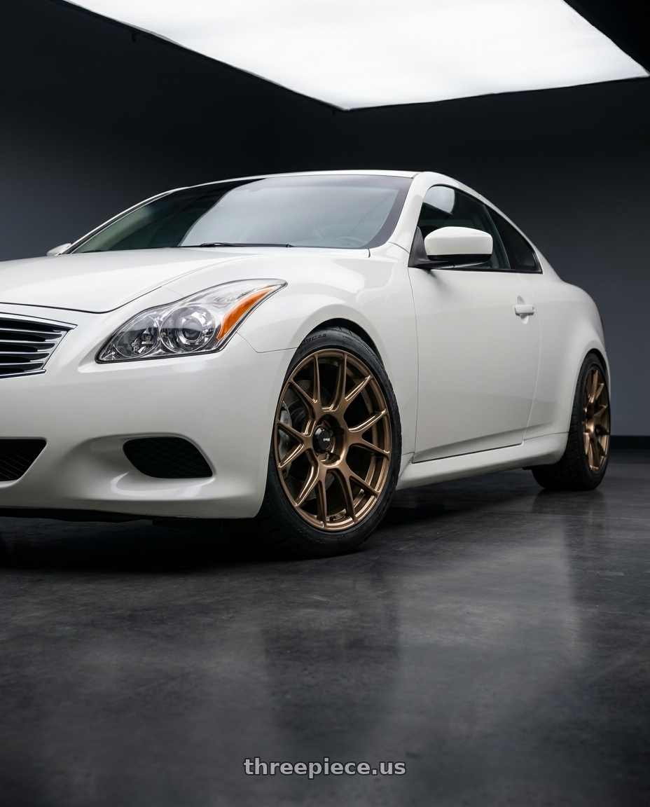 2012 infinity g37 with Konig Ampliform 5x114.3 19x9.5+25 Gloss Bronze wheels