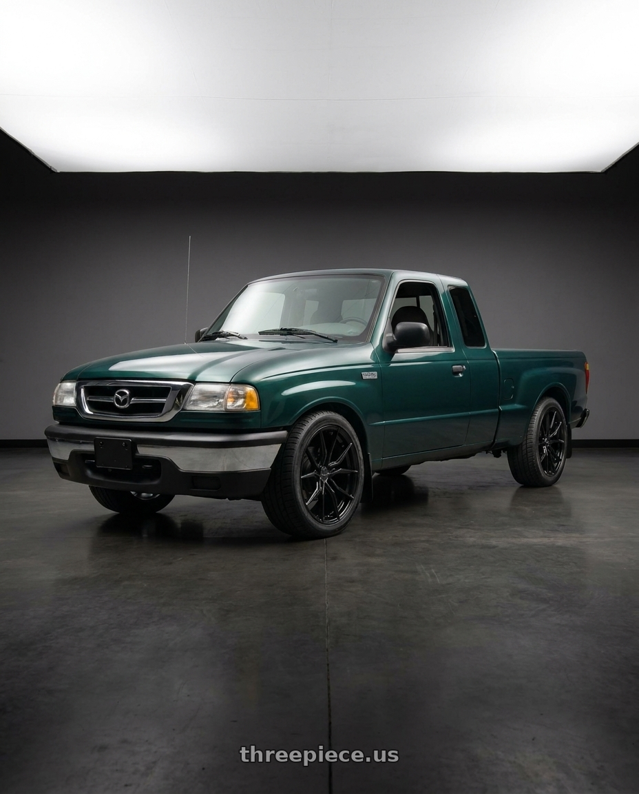 1996 Mazda B with Advanti Racing 80B Hybris 5X112 18x8 +45 Gloss Black wheels