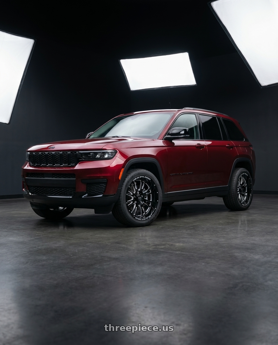 2023 jeep grand Cherokee altitude with WELD Off-Road Slingblade 5x127 20x10 -18 Gloss Black/Milled wheels
