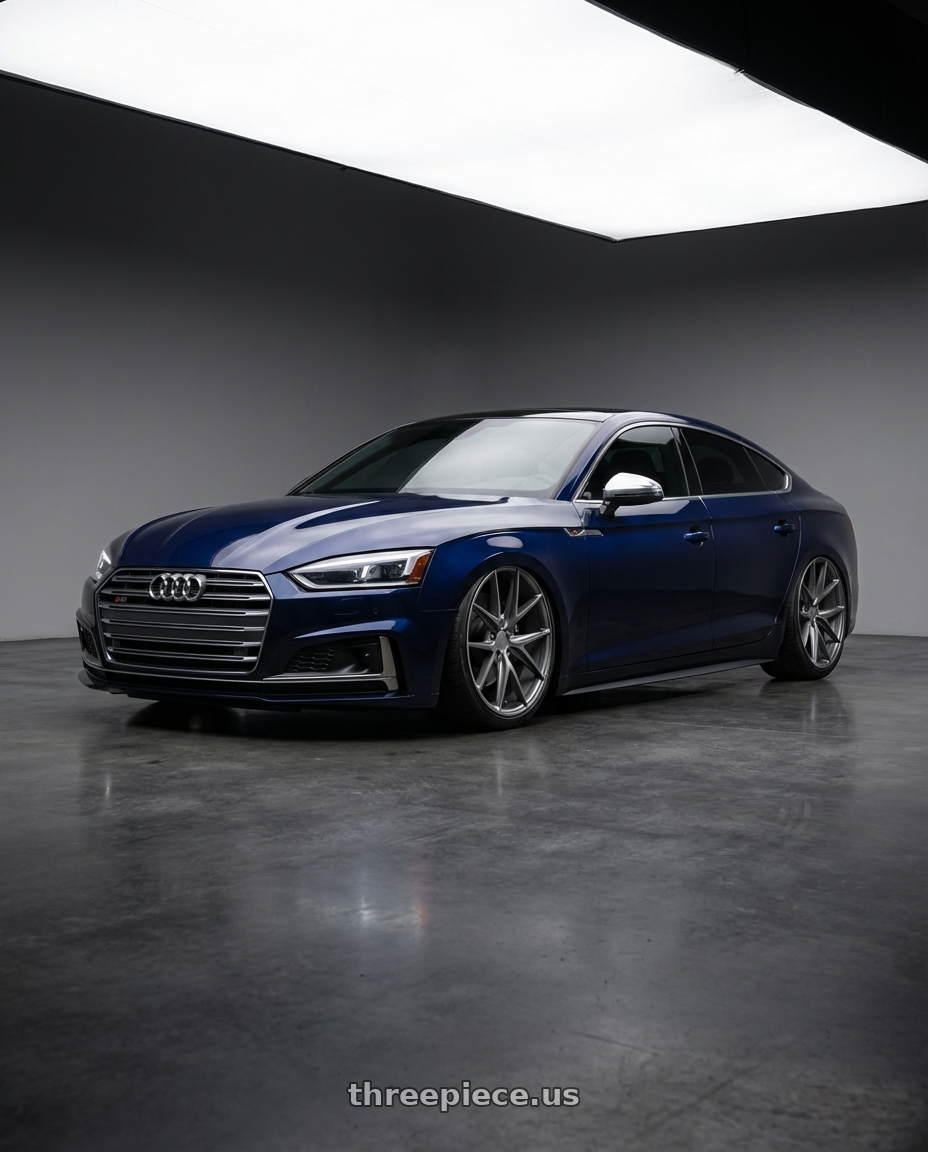 2014 Audi S5 B8 with Niche 1PC M116 MISANO 5X112 20X9 +27 MATTE GUN METAL wheels