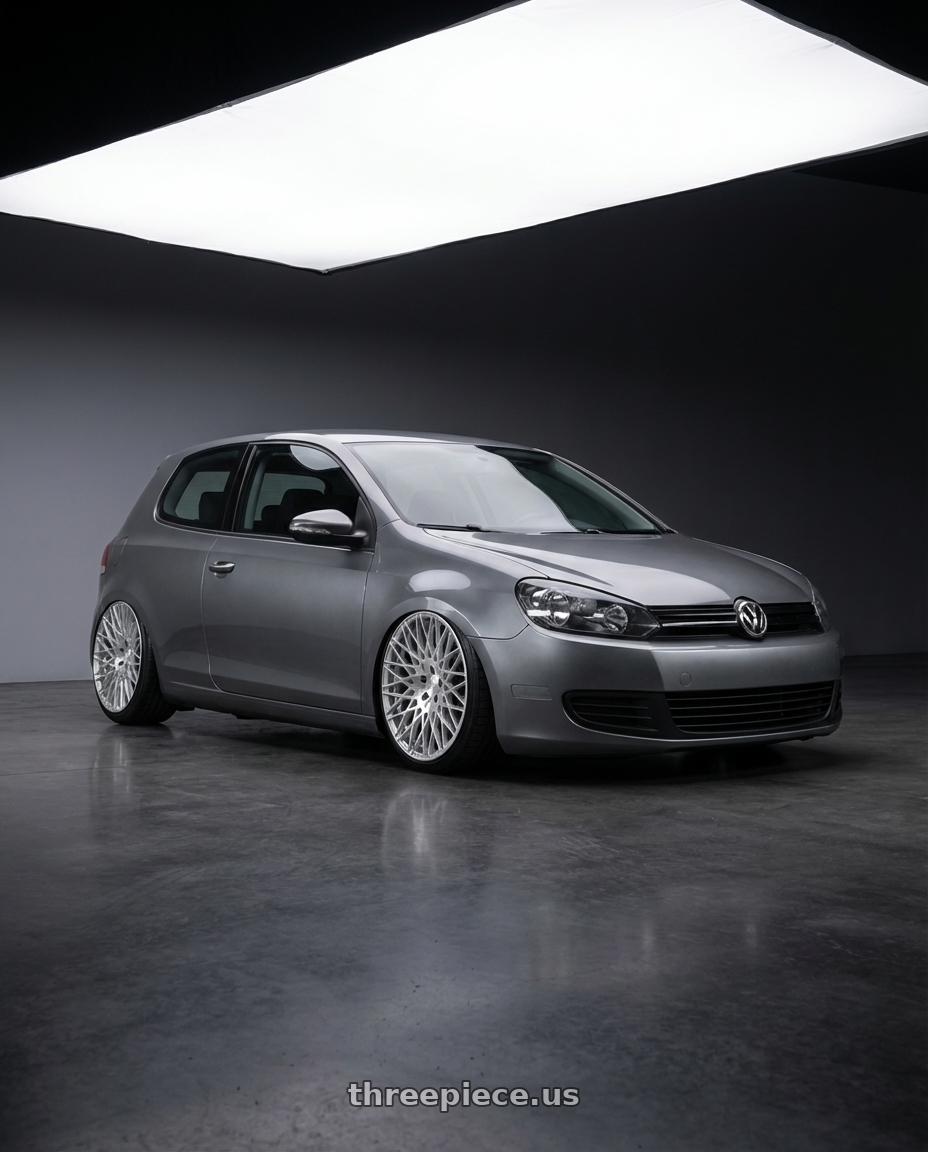 2013 Volkswagen GTI MK6 with Avant Garde Wheels M540 5X112 18x9 +48 Silver Machined wheels