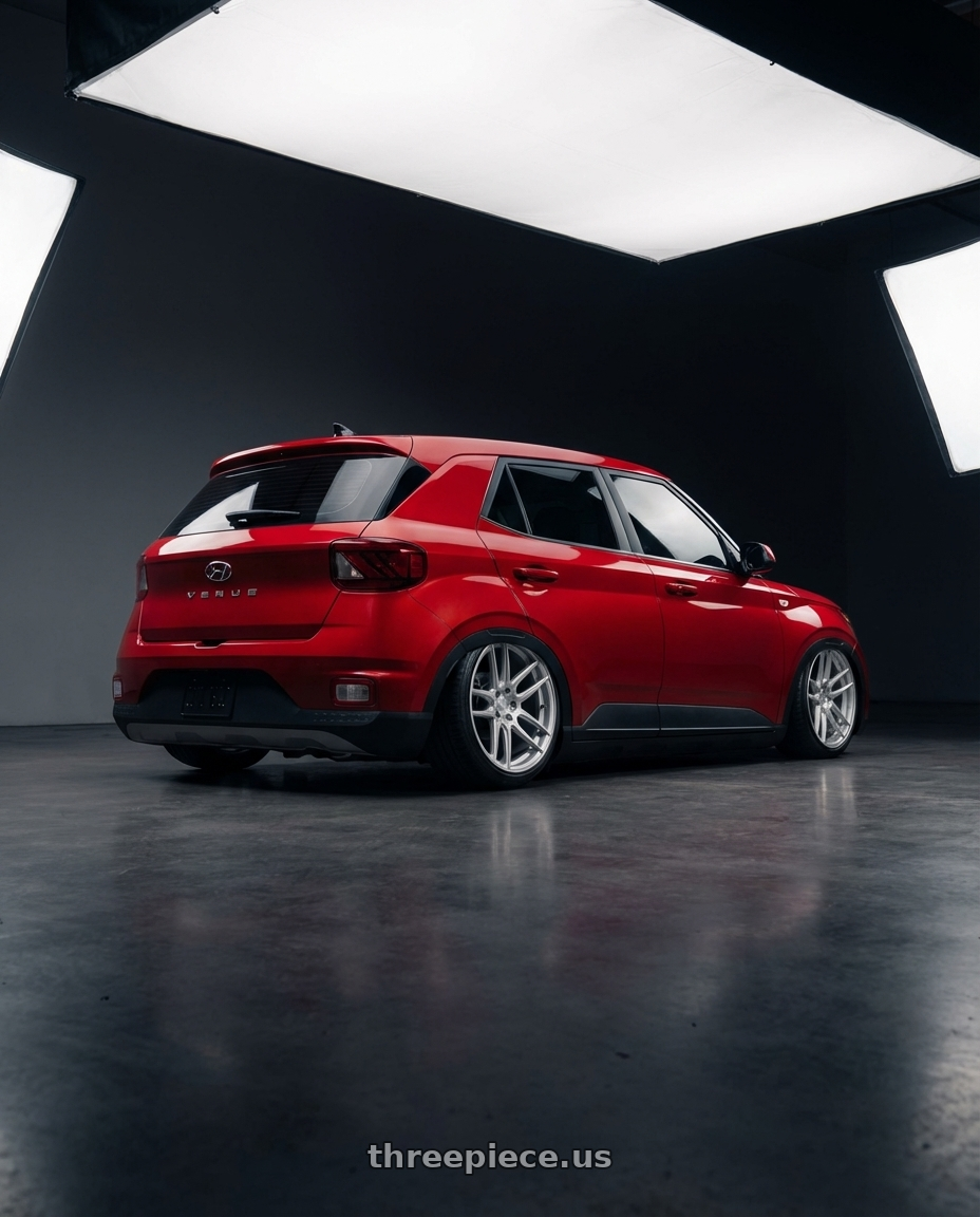 2021 Hyundai Venue with ADV.1 ADV5.0 5x114.3 20x10.5 +45 Platinum wheels rear three quarter view slight stretch tires