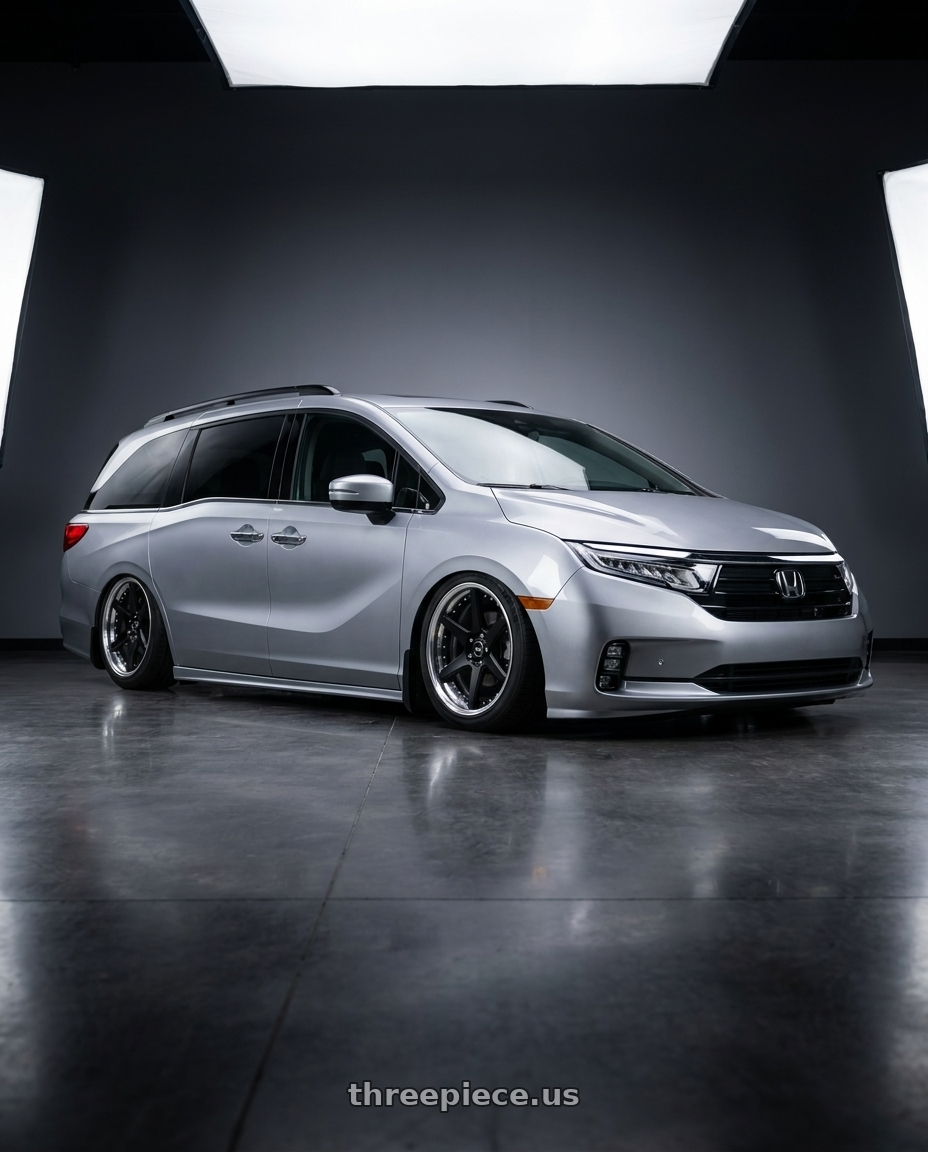 2024 Honda Odyssey with Work Zeast St1 5x120 20x8+38 H Disk Matte Black wheels