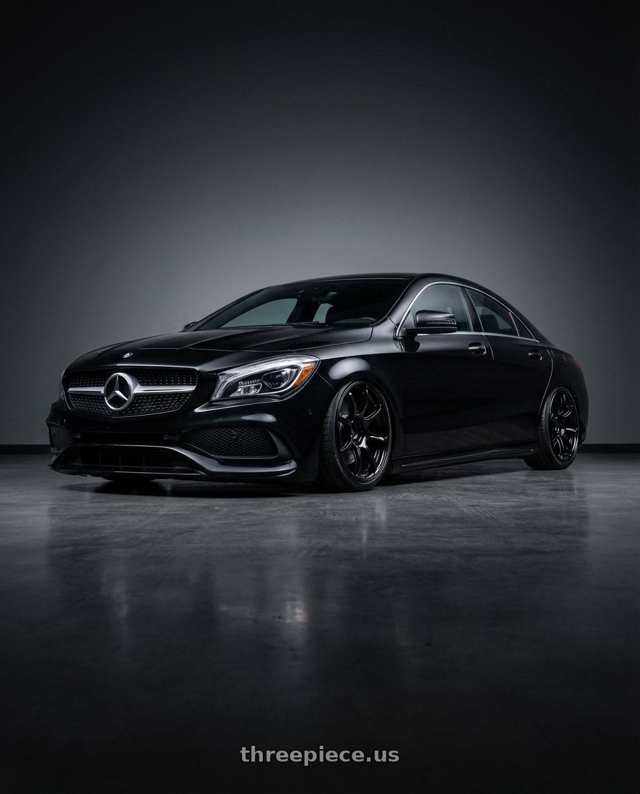 2018 Mercedes-Benz CLA C117 with Advan RGIII 5x112 19x8.5+45 Gloss Black wheels