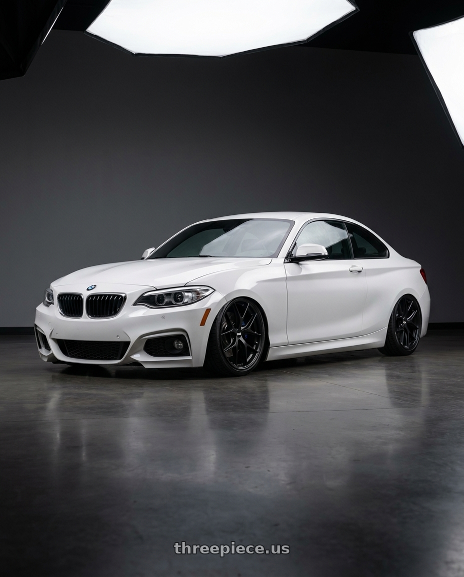 2018 Bmw 220i coupe alpine white with BBS CC-R 5x112 20x8.0+27 Satin Black wheels