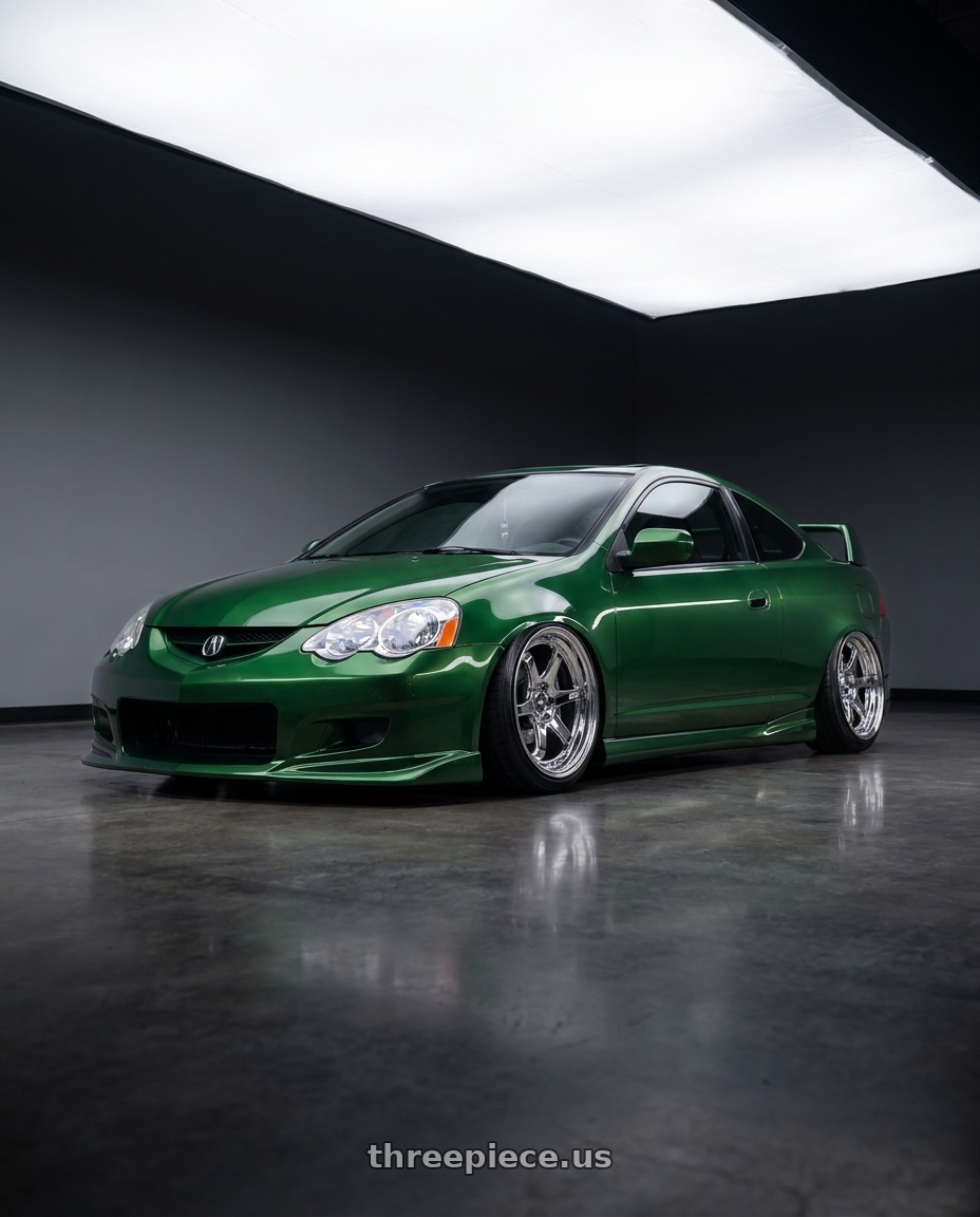 2005 Acura RSX type s with ESR Wheels APX6 5x114.3 18x9.5 +35 Vacuum Chrome wheels