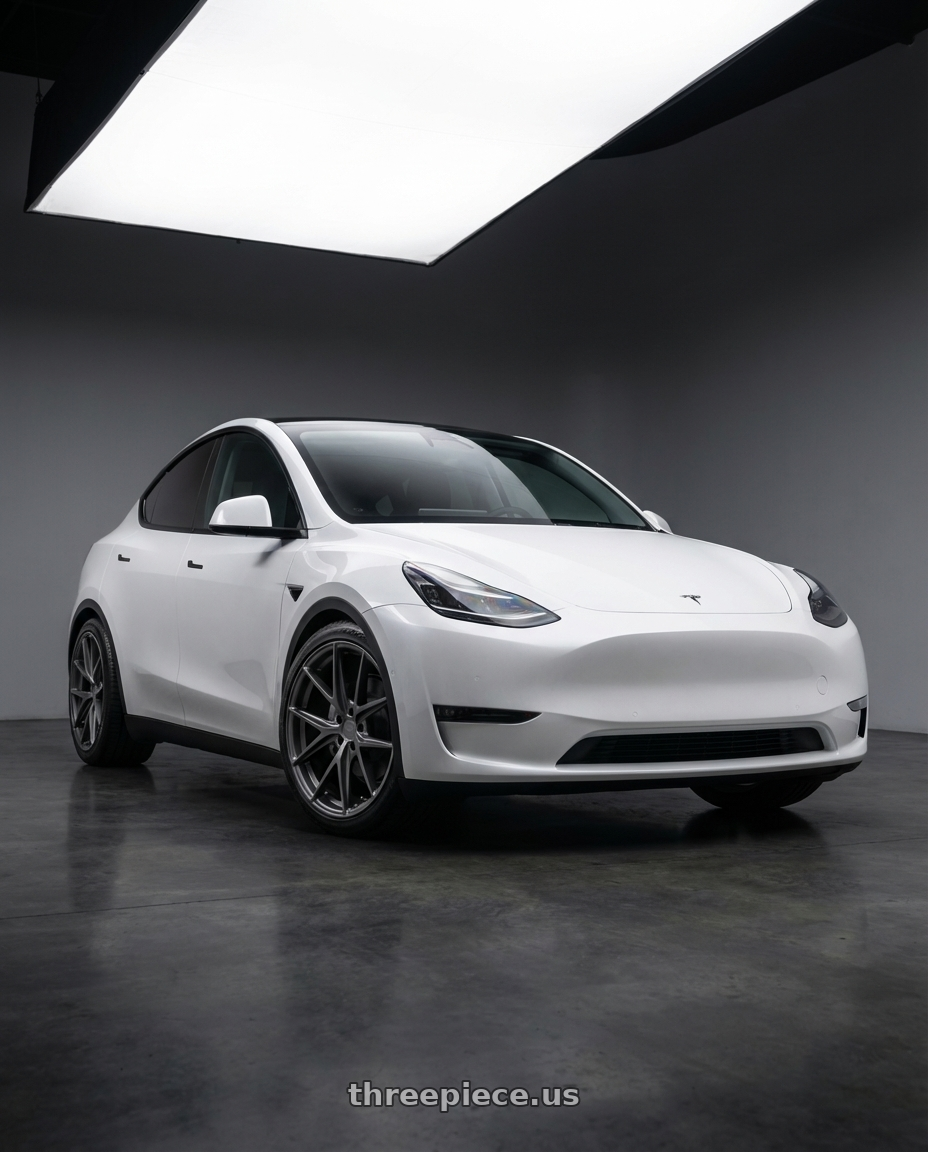2024 Tesla Model Y with Niche 1PC M116 MISANO 5X114.3 20X10.5 +30 MATTE GUN METAL wheels