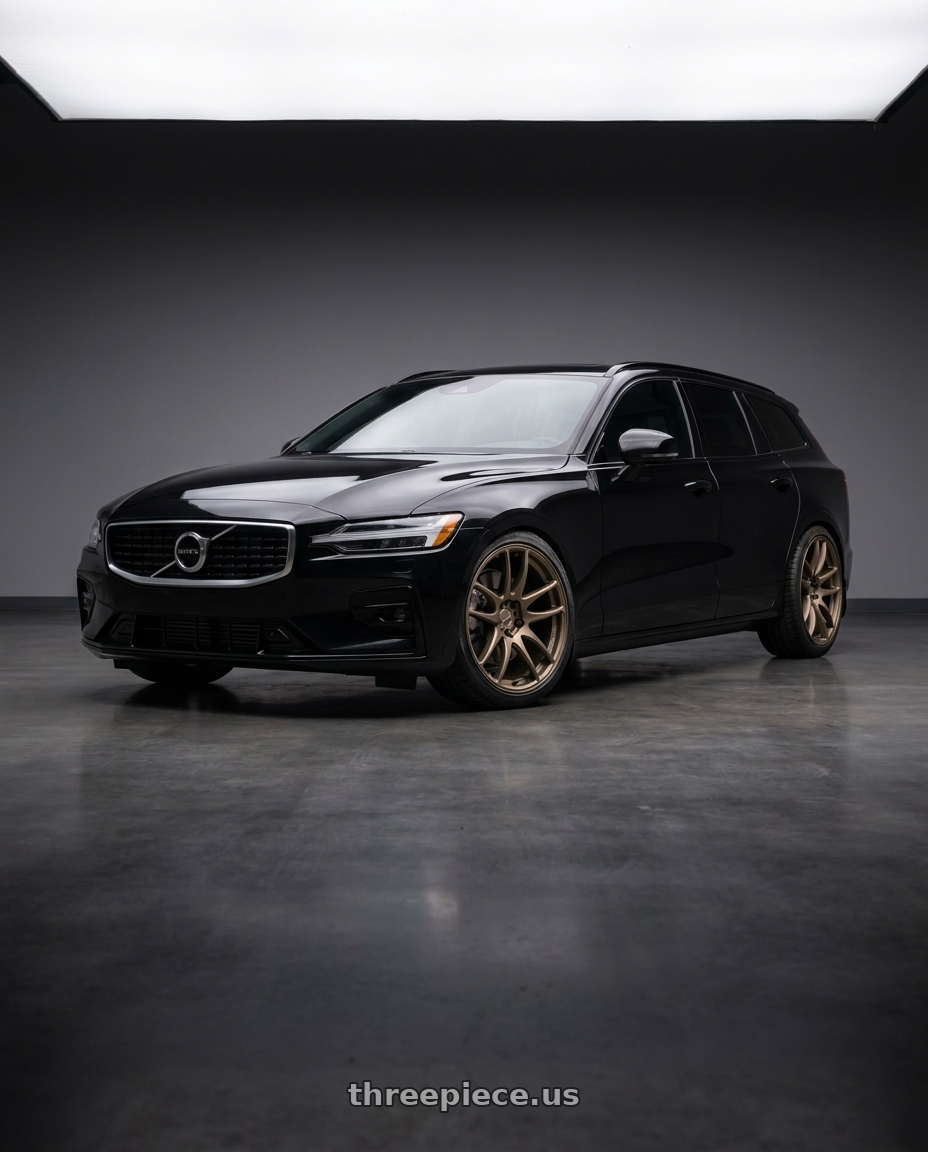 2020 Volvo v60 t5 r with Work Emotion Cr Kiwami 5x108 19x8.5 +42 Matte Bronze wheels